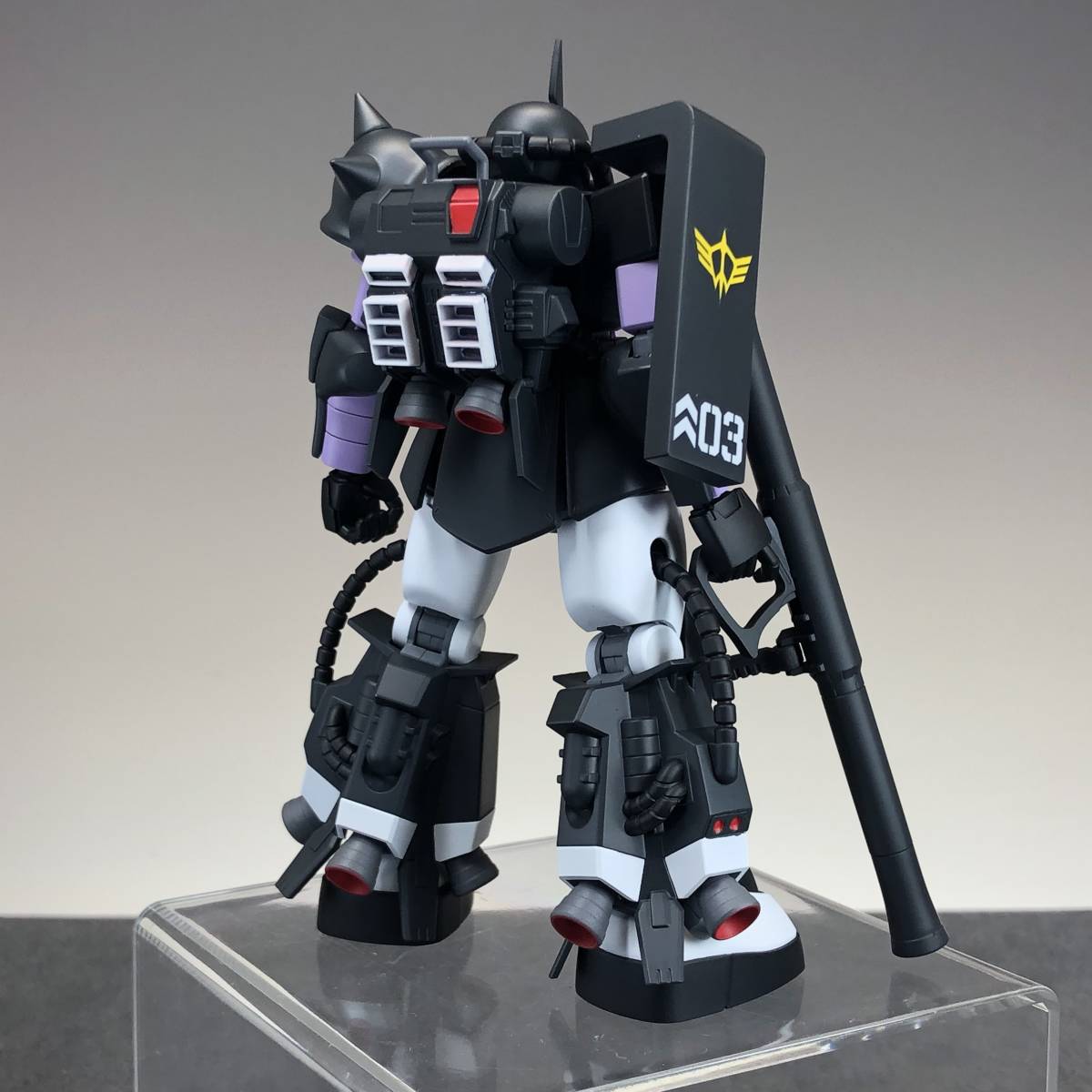 HGUC 1/144 MS-06R-1A 高機動型ザクII 黒い三連星仕様 塗装完成品 3機