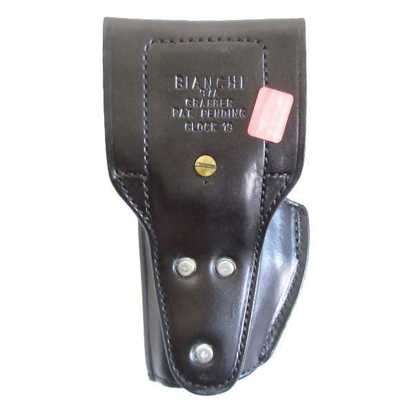 新品/USA製/BIANCHI/アメリカポリス仕様/レザー/ホルスター/黒/ガン