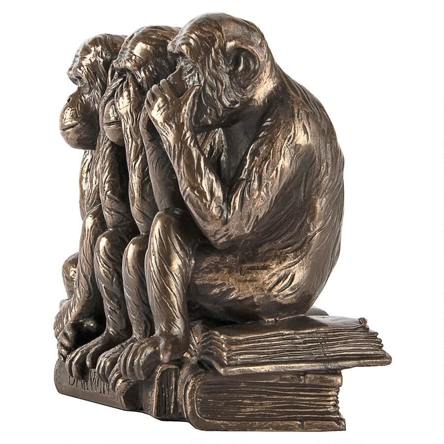 「見ざる、聞かざる、言わざる」三猿動物像 置物 彫刻 彫像 高さ約18ｃｍ(輸入品)_画像3