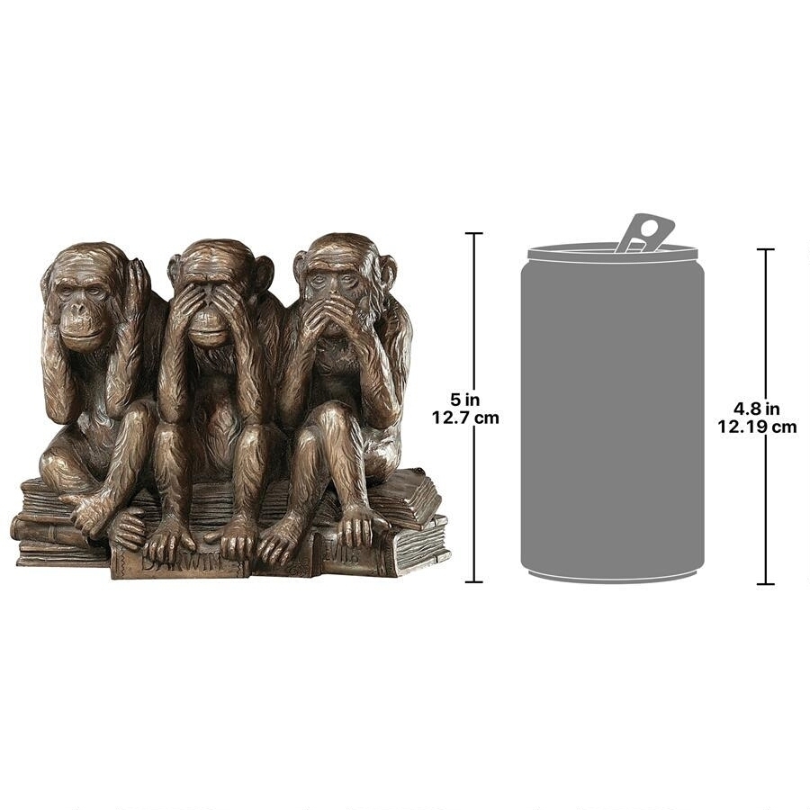 「見ざる、聞かざる、言わざる」三猿動物像 置物 彫刻 彫像 高さ約18ｃｍ(輸入品)_画像6