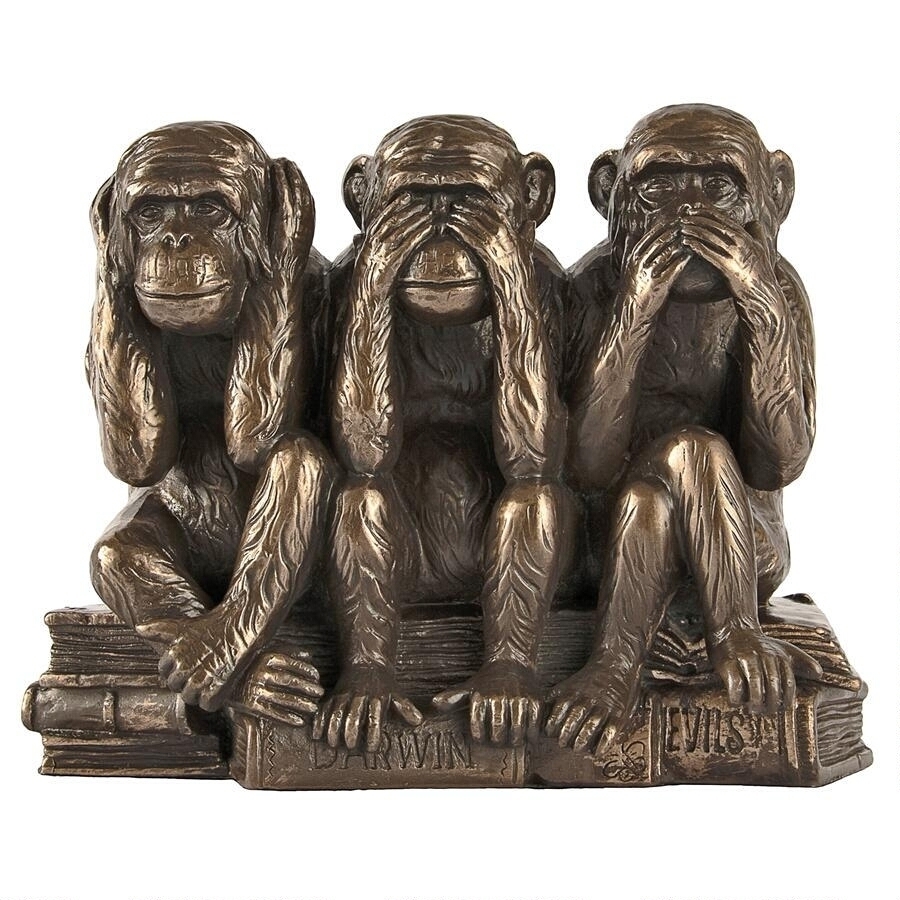 「見ざる、聞かざる、言わざる」三猿動物像 置物 彫刻 彫像 高さ約18ｃｍ(輸入品)_画像2