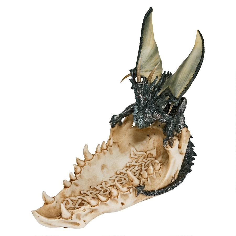 ドラゴンの骨の小物入れ/ ドラゴンの顎（アゴ）トレイ/オファー・ディッシュ(皿)彫刻 彫像（輸入品_画像6