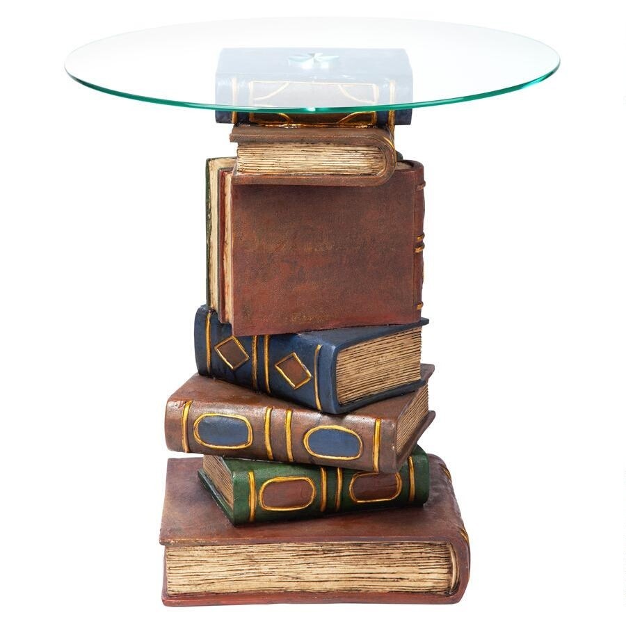 本の積み上げ ガラステーブル 彫刻 彫像/ 図書館 児童館 書斎 カフェ パブ（輸入品_画像6