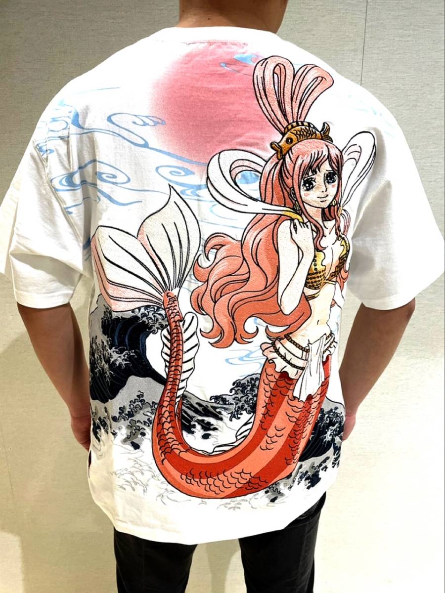 ラス1SALE　絡繰魂　コラボ　ワンピース　人魚姫　しらほし　Tシャツ　白　XL　ONE　PIECE　カラクリ