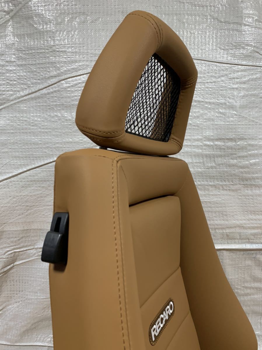 11.12.レカロ RECARO 2脚セット LX-M モカフェイクレザー張り替え