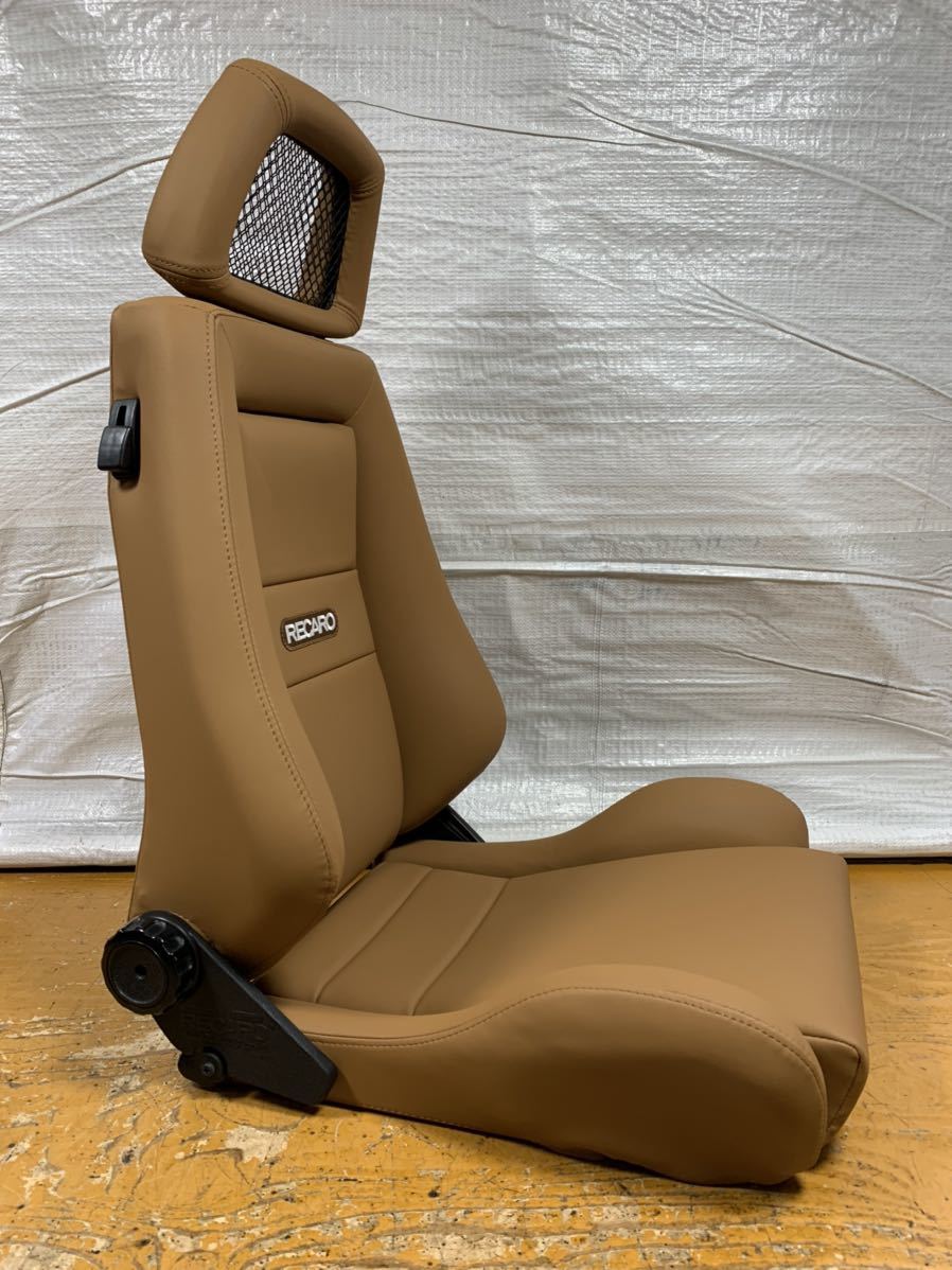 11.12.レカロ RECARO 2脚セット LX-M モカフェイクレザー張り替え