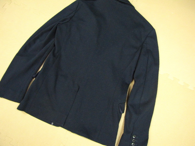 F680*GREEN LABEL RELAXING United Arrows 2. button single jacket S size navy blue blaser 