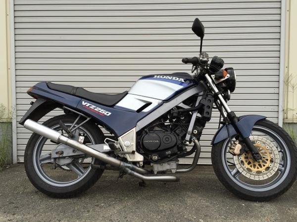 FIGHTER オリジナルマフラー VTZ250 サイレンサー(バネ付) 黒 ◆ 旧車 当時 VTZ コール ウィリー