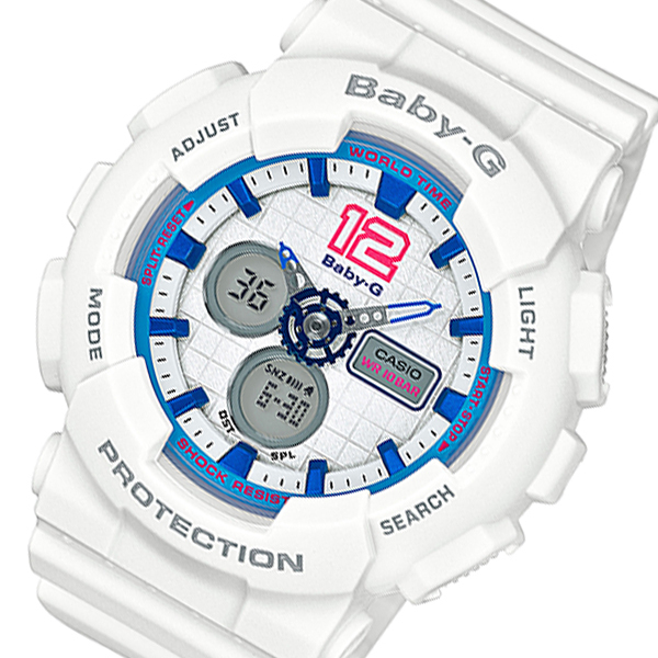 カシオ CASIO ベビーG BABY-G レディース 腕時計 BA-120-7B ホワイト ホワイト 腕時計