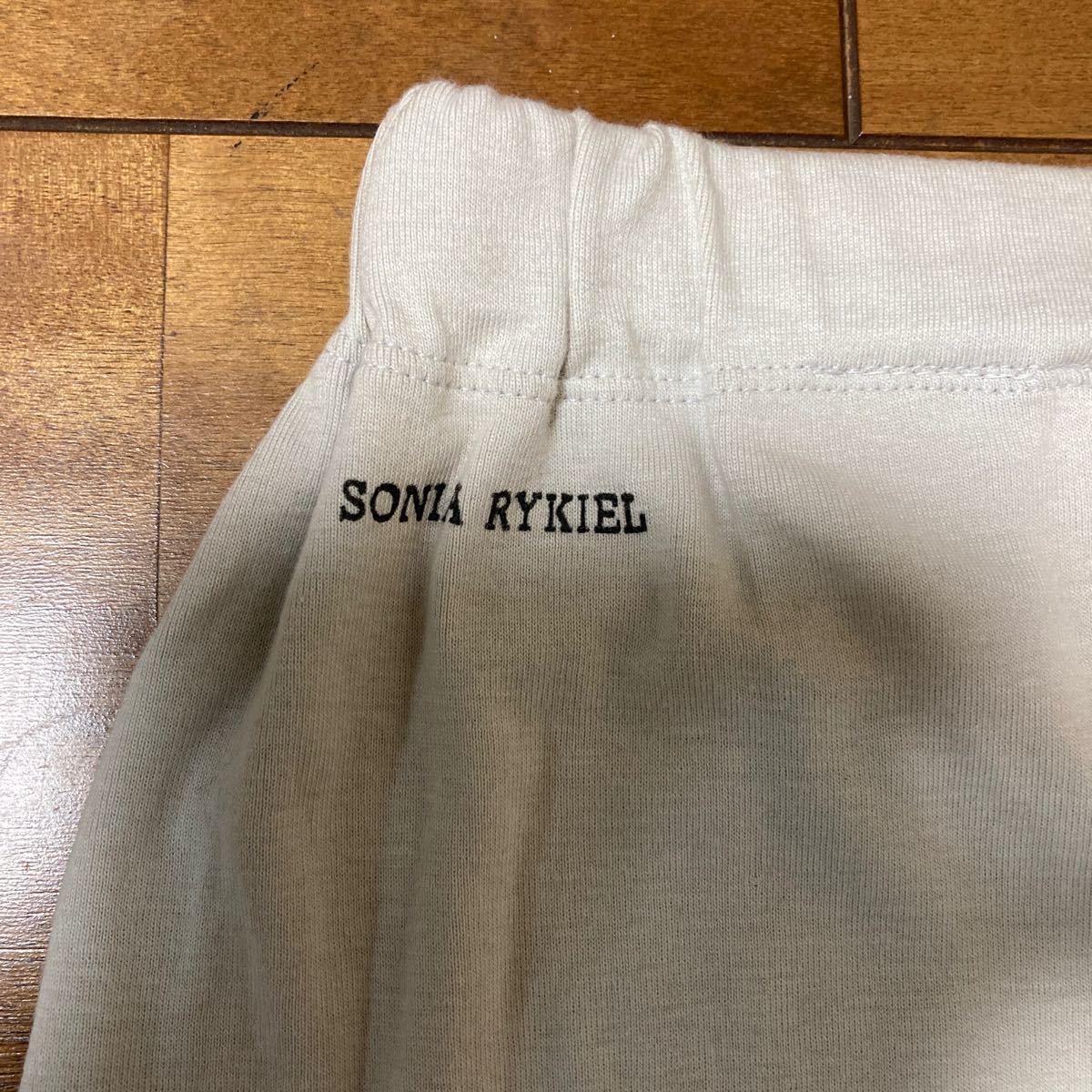 【新品未使用】ソニアリキエルSONIA RYKIEL/グレーのコットン膝丈スカート/サイズL/フランス製