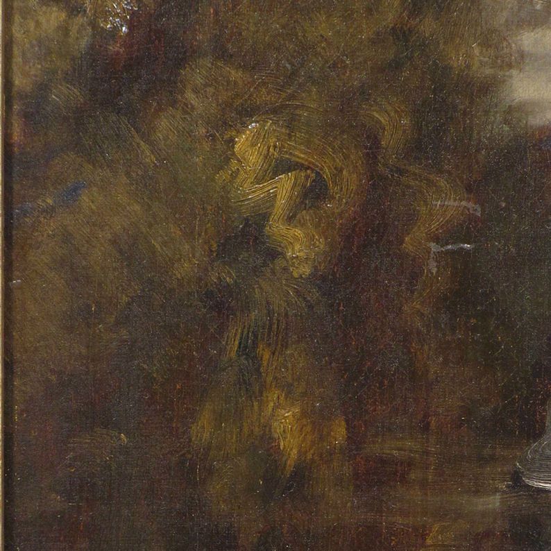 マリアン・ニンソン（Marian Nixon）　「湖畔の少女」 額装１２号　典雅な装いの若き貴婦人像、格調高き１９世紀の泰西名画です_画像2