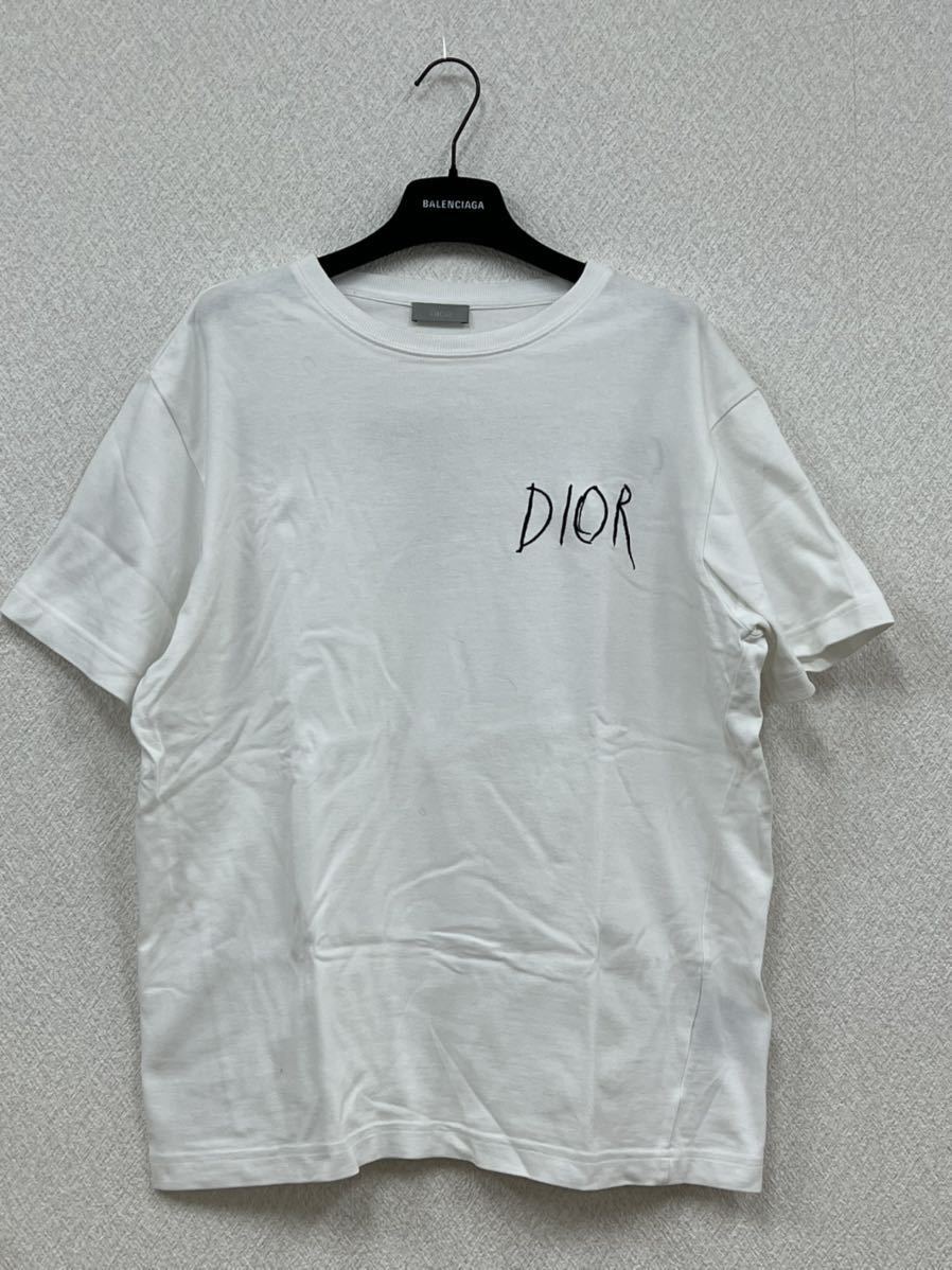 ディオール Dior ロゴ Tee Tシャツ 刺繍 白 S 半袖Tシャツ Tシャツ 