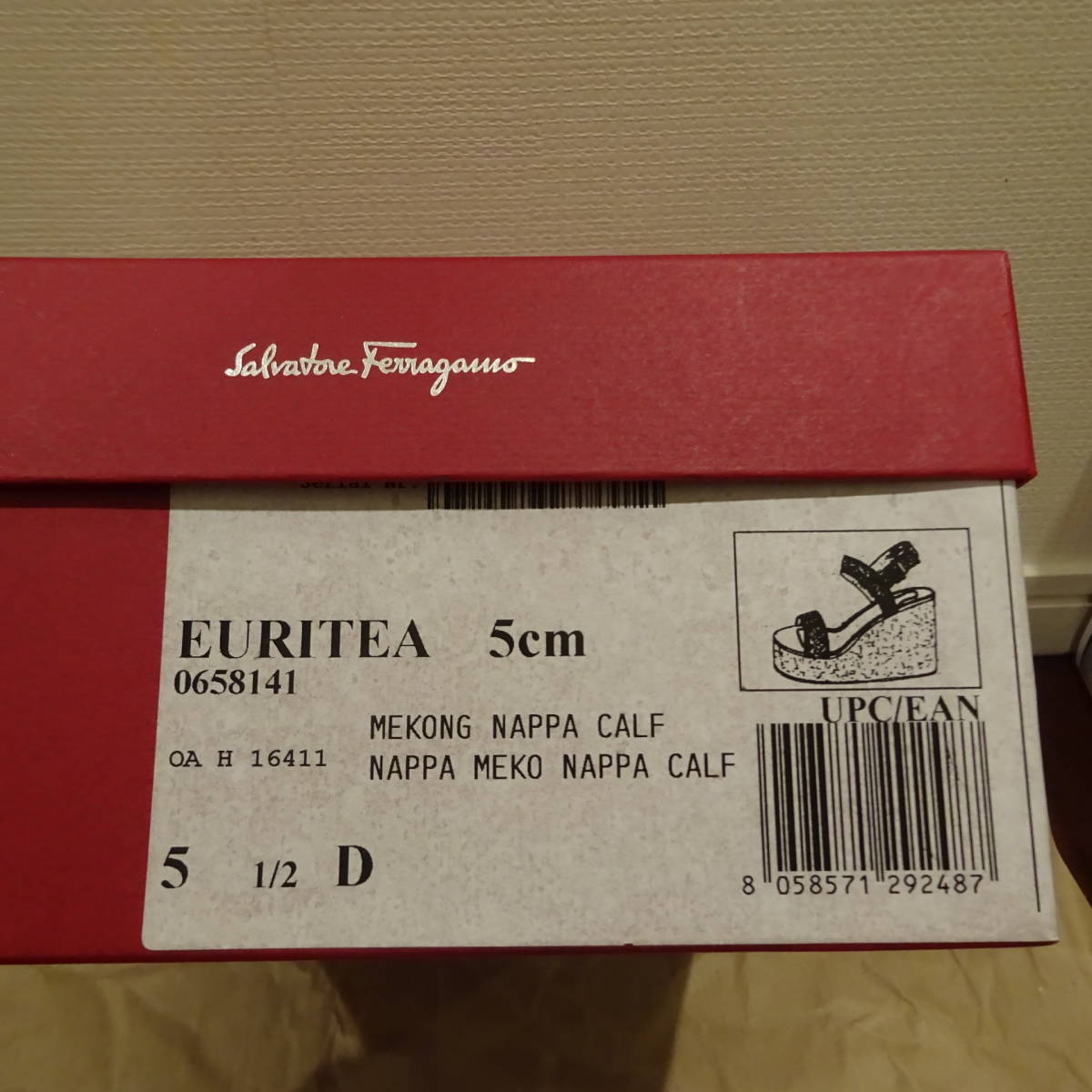 【サルバトーレ・フェラガモ Salvatore Ferragamo】サンダル EURITEA 5cm ゴールド【5 1/2 D（23cm）】_画像7