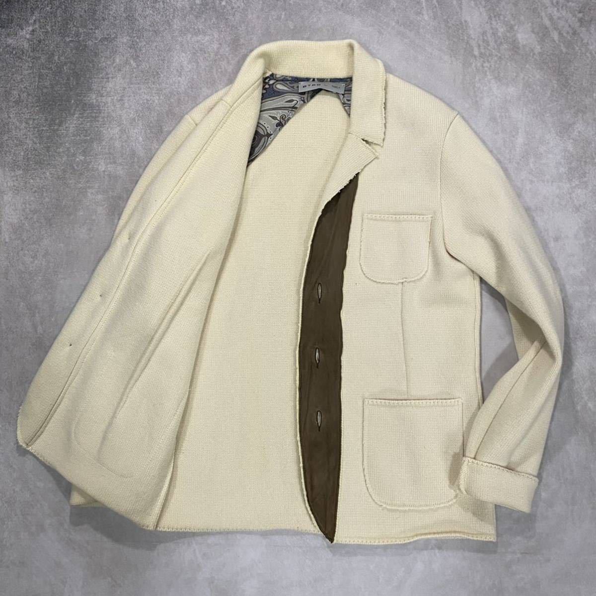 送料込・まとめ買い ETRO(エトロ) 2Bニットジャケット 裏地ペイズリー