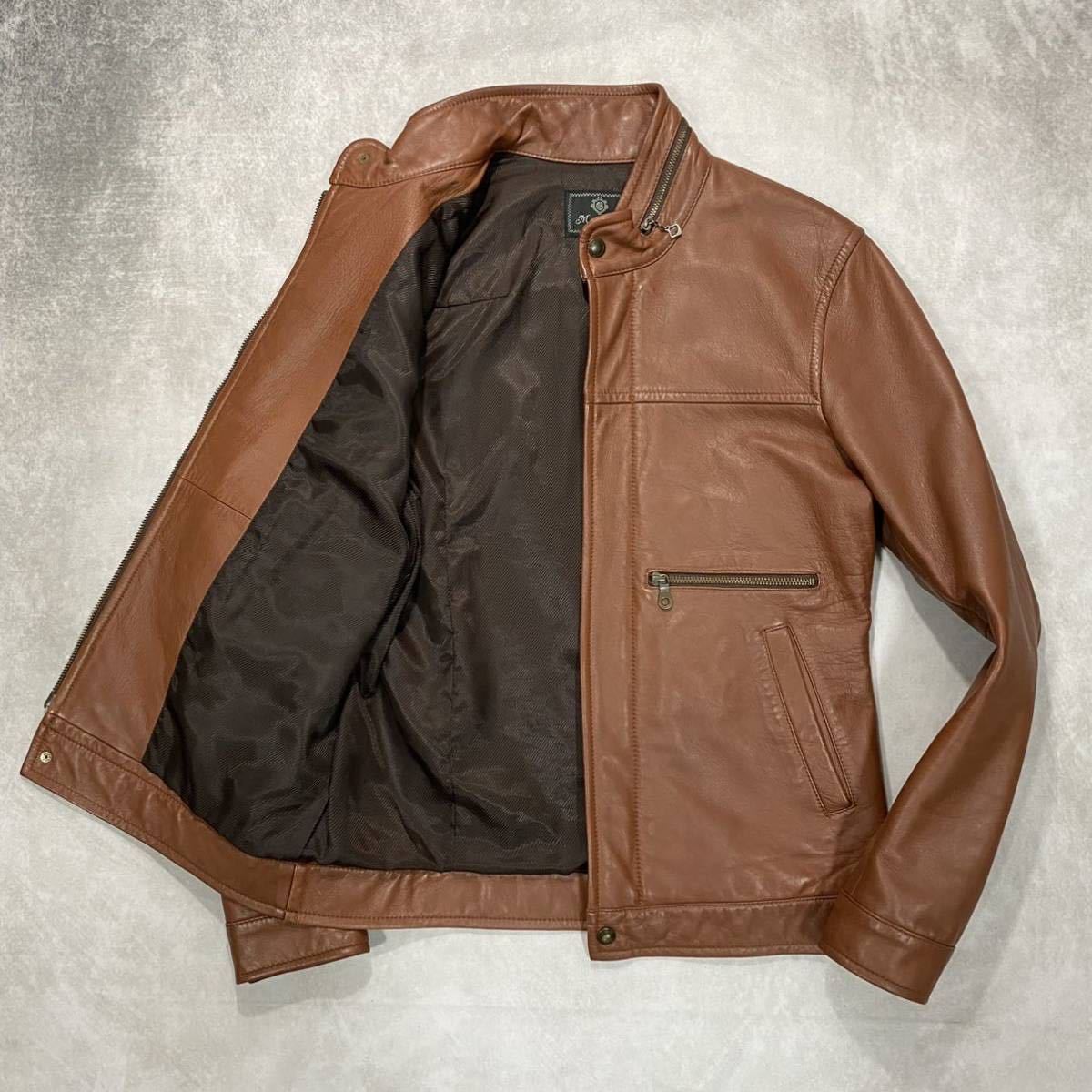メンズビギ/MEN'S BIGI】ライダース レザージャケット ブルゾン (03/M