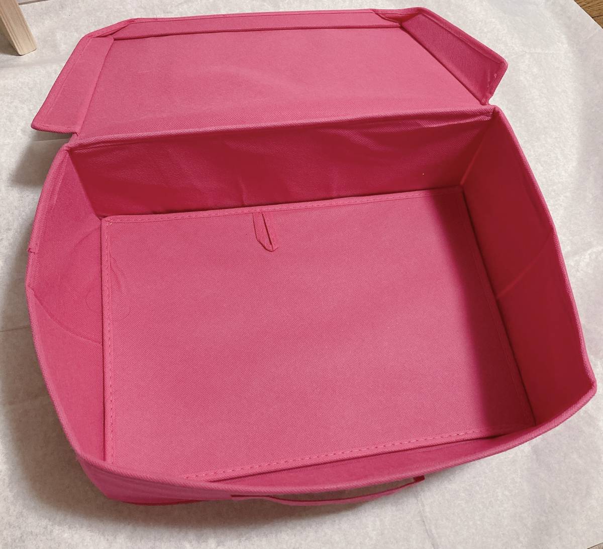 即決　美品　収納ケース　パリ　ピンク　地図柄　丈夫　カラーボックスサイズ　積み上げてもつぶれない形状　かわいい　収納ボックス_画像6