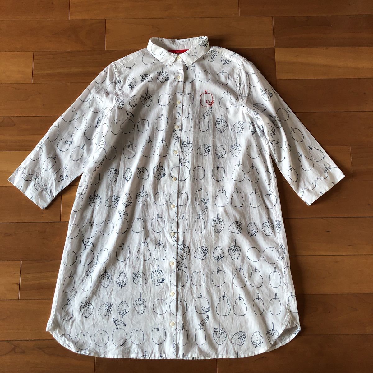 ☆希少☆大人気!graniph はらぺこあおむし シャツワンピース 羽織 七分袖 コットン100% レディースフリーサイズ