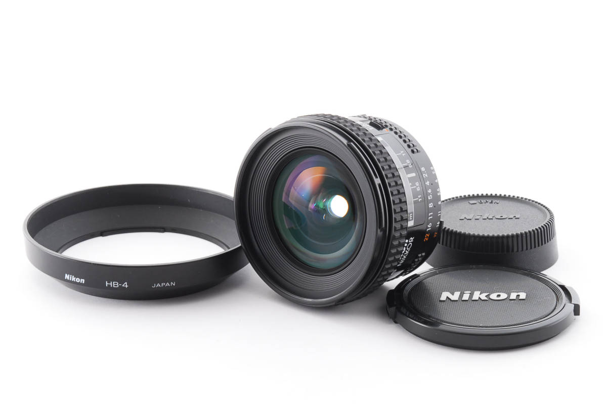 Ai AF 20mm f2.8 Nikon Nikkor HB-4 フード付-