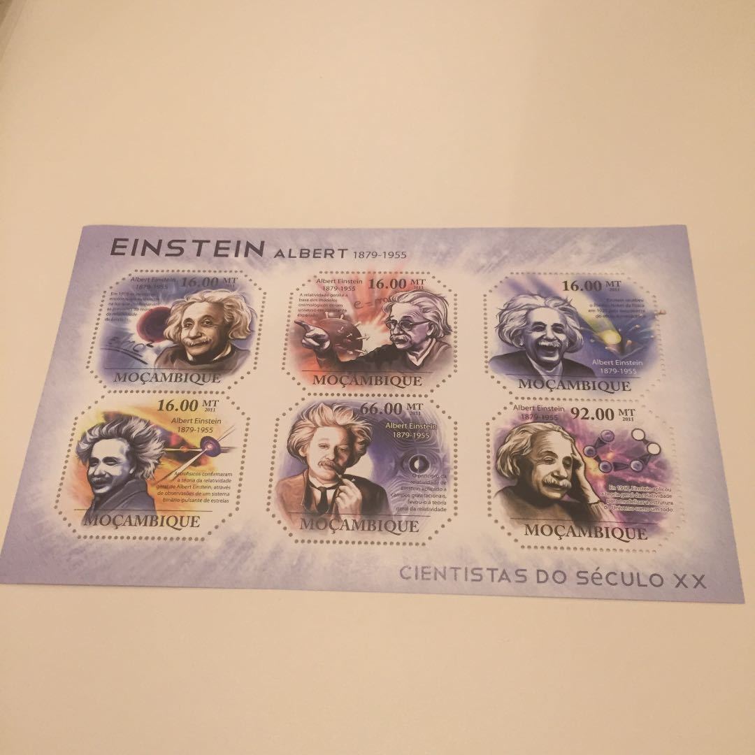【送料無料】未使用 海外切手シート ポスト アインシュタイン einstein 相対性理論