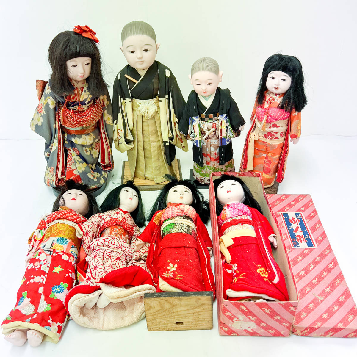 Yahoo!オークション - 【ZS】日本人形 市松人形 まとめて8点 女の子 