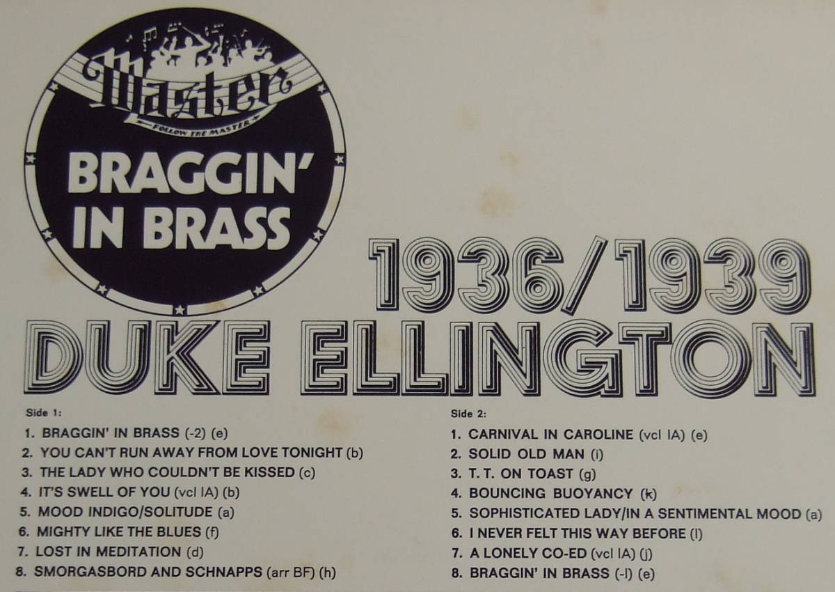 DUKE ELLINGTON 1936 / 1939 BRAGGIN’ IB BRASS デューク・エリントン_画像5