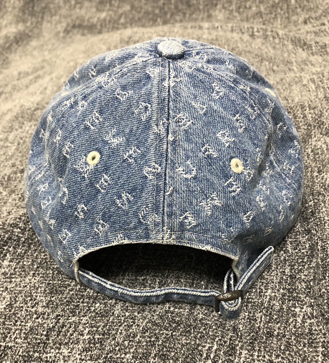 新品 未使用 シュプリーム SUPREME 20SS jacquard Logos Denim 6-Panel ジャガードロゴ デニム 6パネル キャップ ブルー BLUE BOX パーカー_画像5