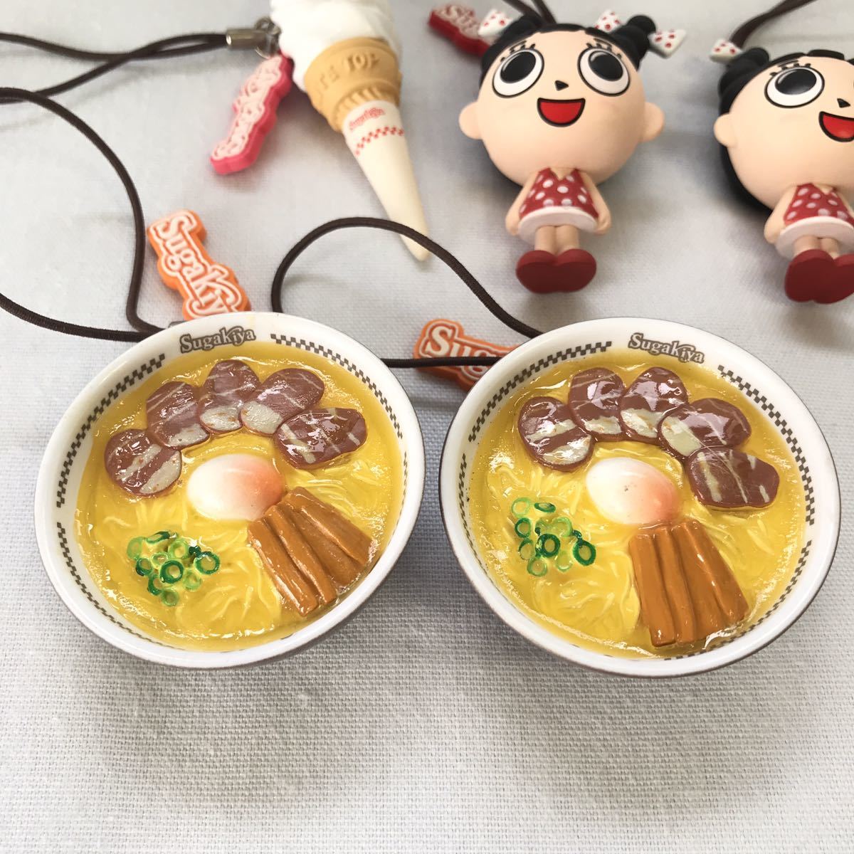 寿がきや ストラップ ラーメン ソフトクリーム スーちゃん 寿がきや ストラップ ラーメン ソフトクリーム スーちゃん