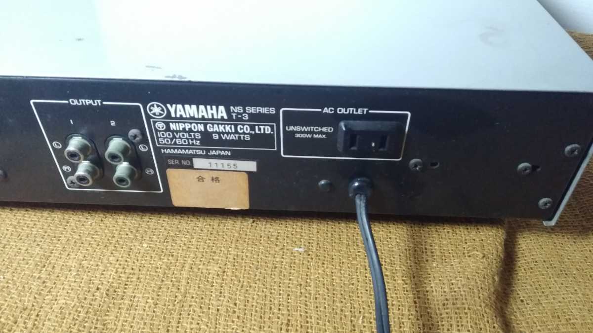 1円スタート　ジャンク　YAMAHA NS SERIES T-3 HAMAMATSU JAPAN NATURAL SOUND FM STEREO TUNER チューナー　アンプ　オーディオ機器　_画像6