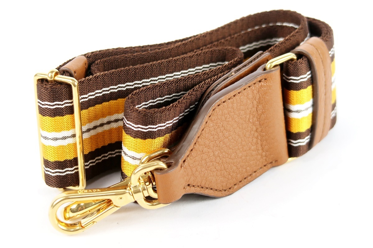 超美品】PRADA プラダ ショルダーストラップのみ ブラウン系 ブランド