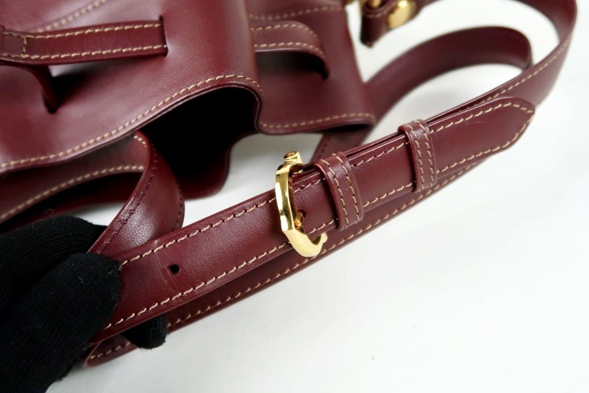 [ очень красивый товар ]Cartier Cartier мешочек type сумка на плечо Must линия 2C бренд сумка [JT94]