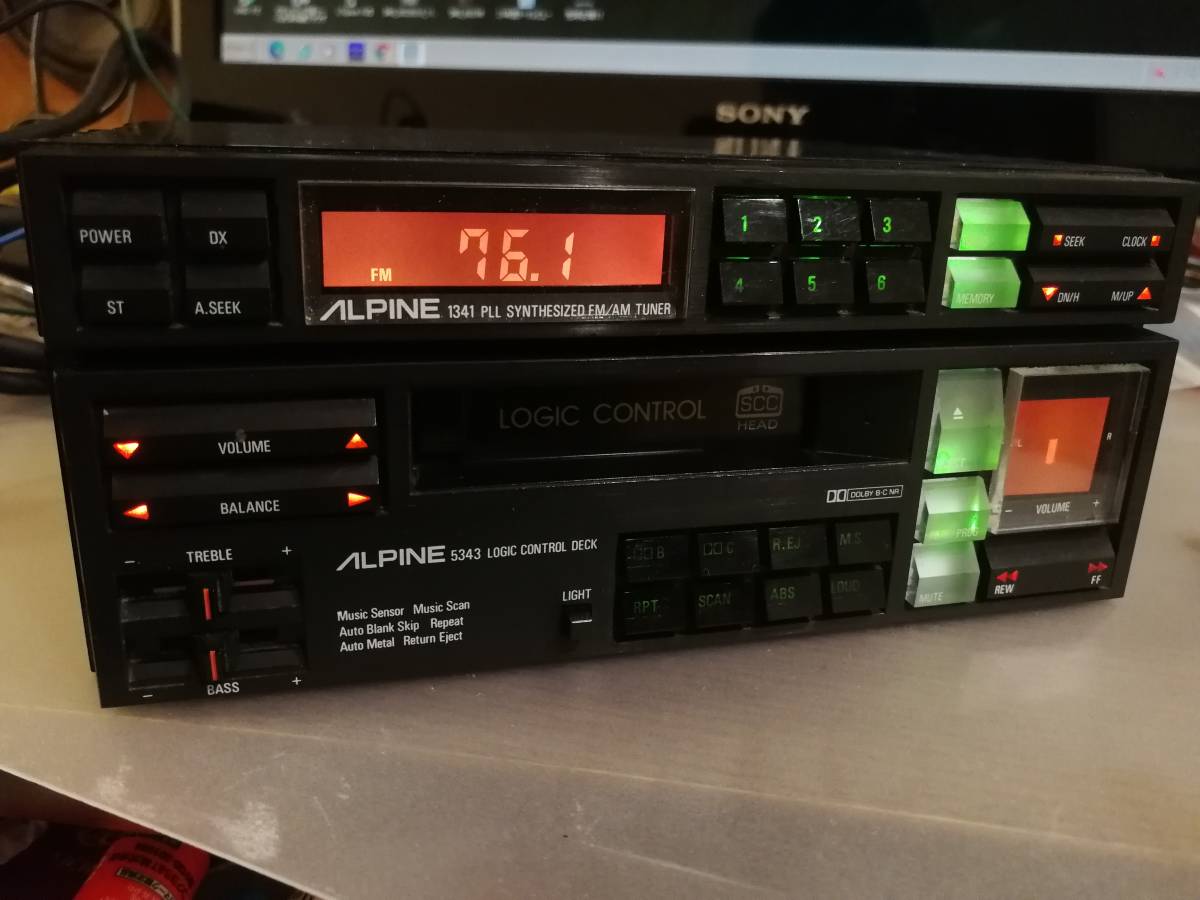 ALPINE アルパイン カセットデッキ 5343 ＆ チューナー 1341 セット