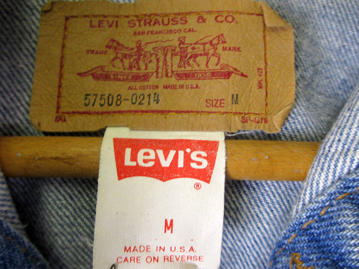 Levi's　80's　リーバイス　デニムジャケット　ジージャン　BOYS　M　USA製_画像2