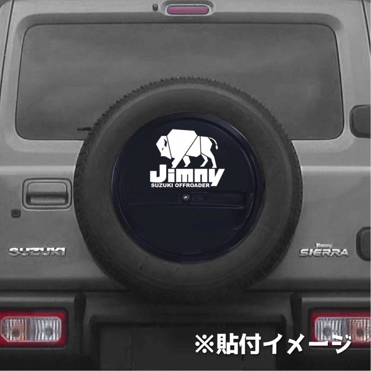 [ cutting sticker ] America baison Jimny Logo spare tire cover for Sierra jb64 jb74 rhinoceros half cover Suzuki wild 