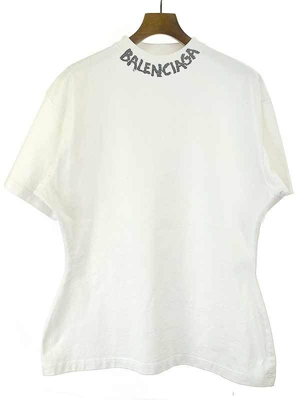 BALENCIAGA バレンシアガ 21SS モックネックロゴプリントTシャツ