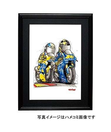 イラスト ロッシ＆ビアッジ MotoGP(2004)_画像1