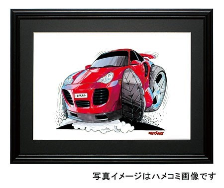 イラスト ポルシェ911ターボ（996・赤）_画像1