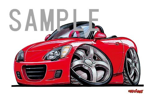 イラスト S2000（赤・左向き）_画像2