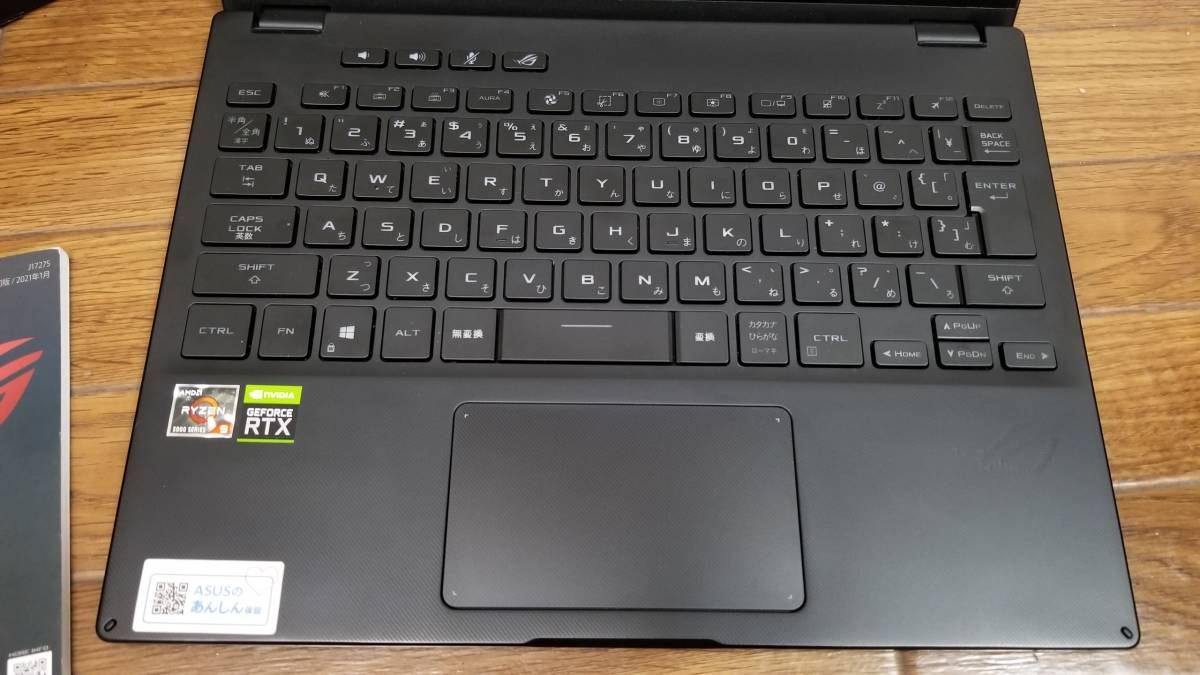 美品】ASUS ROG Flow X13 GV301QE-R9R3050T4K Ryzen 9 5900HS/32GB/1TB