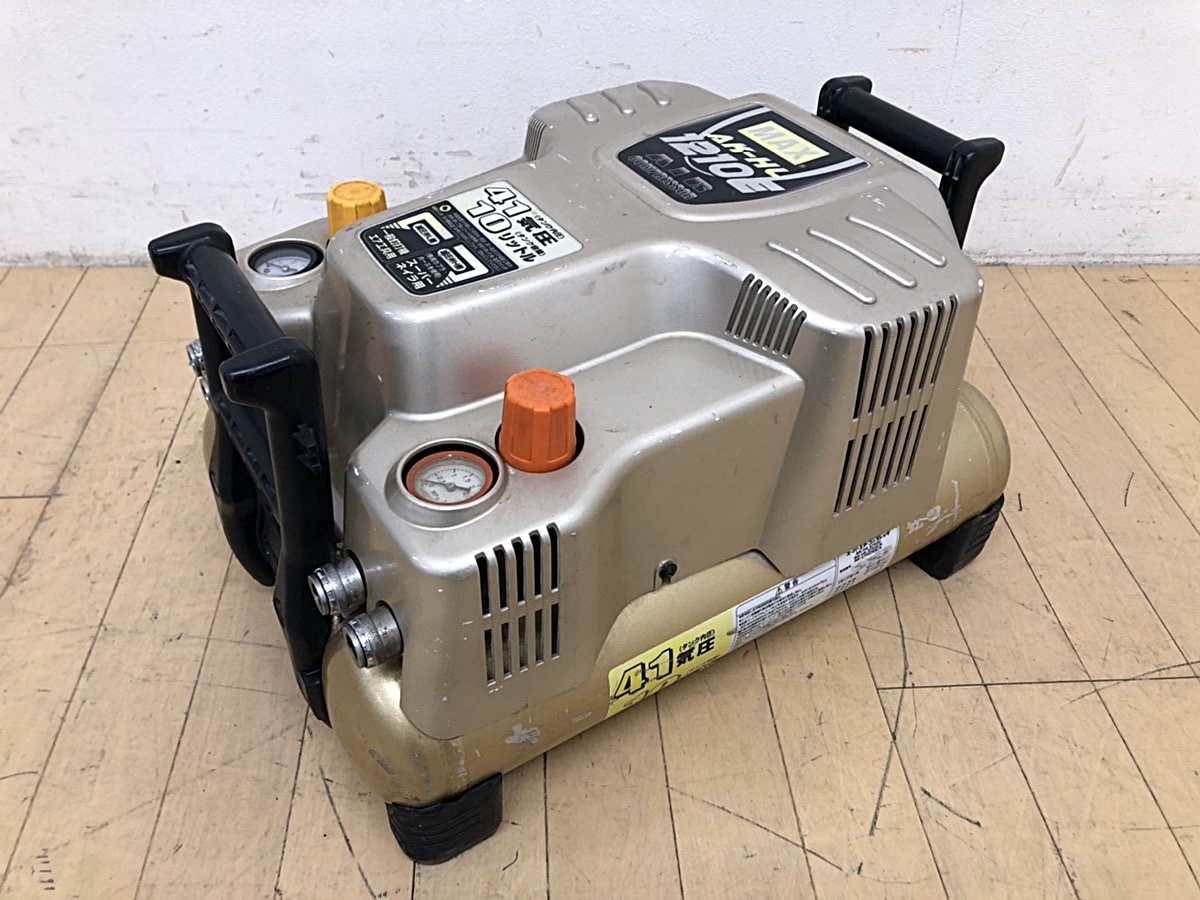 ★ジャンク☆MAX スーパーエア・コンプレッサ AK-HL1210E 高圧・常圧兼用 釘打ち・スーパーネイラなどに エアコンプレッサー マックス)倉b