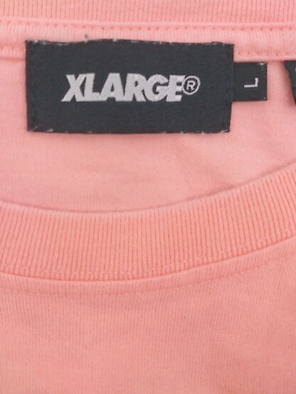 ◇ XLARGE エクストララージ ビックロゴ プリント 半袖 Tシャツ カットソー サイズL ピンク メンズ 1203230000669_画像3