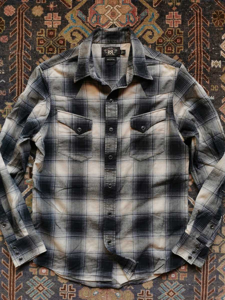 RRL ジョニーデップ着用 WESTERN SHIRT ウエスタン チェック RRL ジョニーデップ着用 WESTERN SHIRT ウエスタン チェック