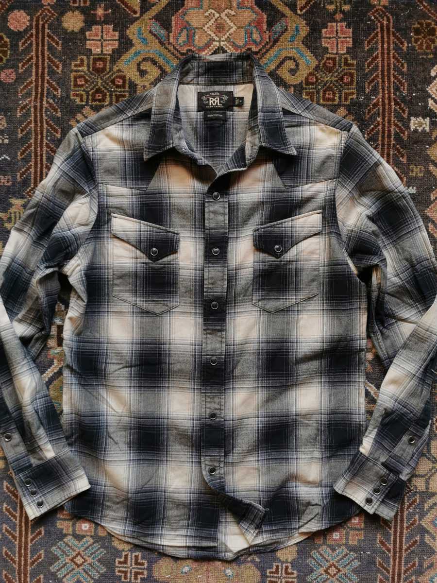 RRL ジョニーデップ着用 WESTERN SHIRT ウエスタン チェック シャツ