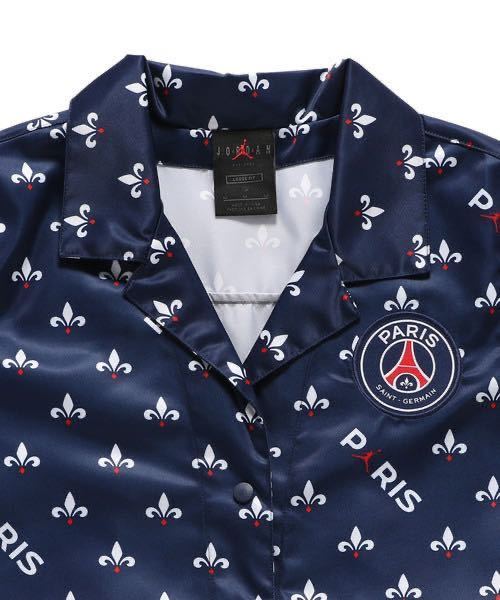 [M размер ]JORDAN × Paris Saint-Germain NIKE Nike Jordan Париж * Saint-German Short рукав отпечатанный верх рубашка 