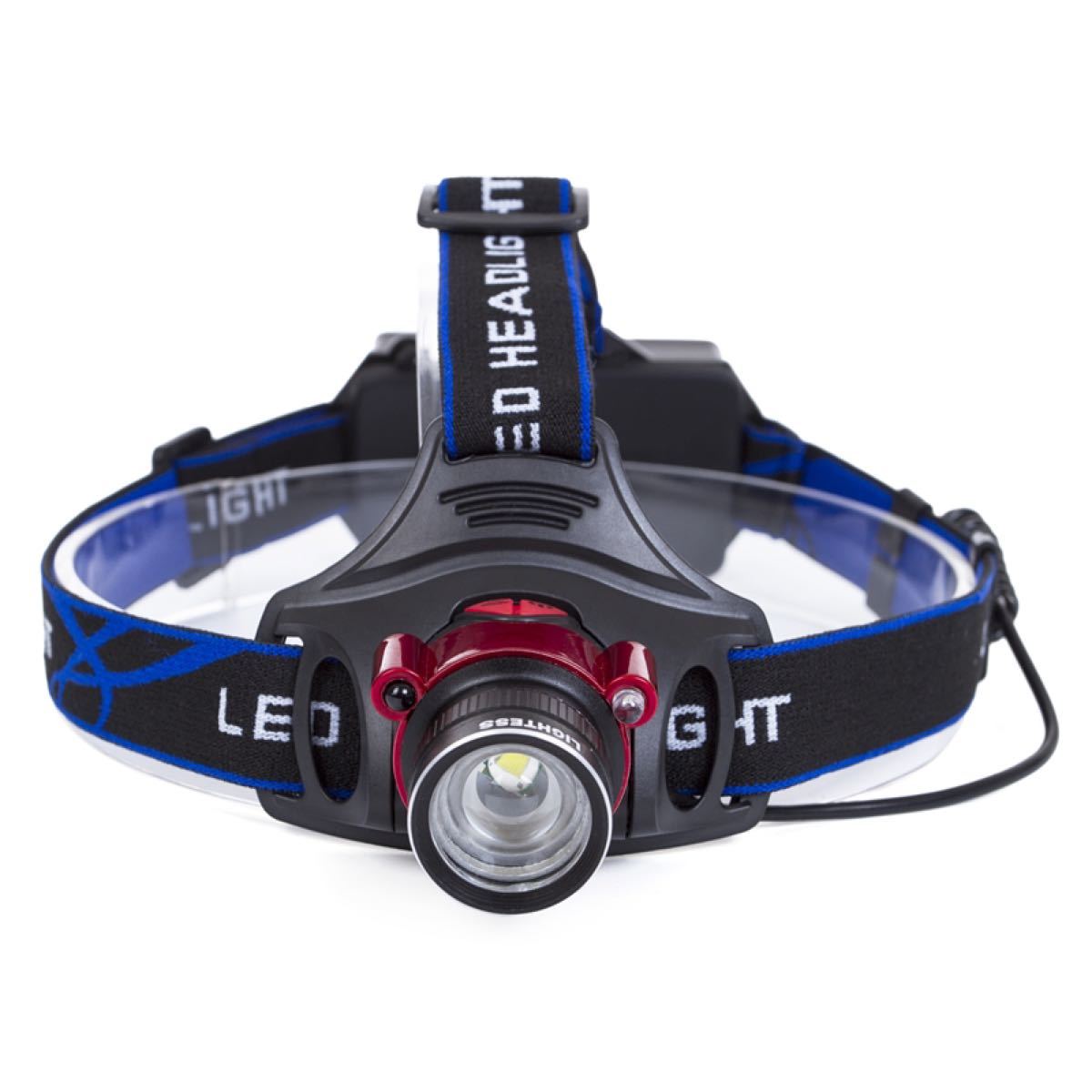 ヘッドライト 充電式 LED ヘッドランプ 防水 軽量  LEDヘッドランプ LEDヘッドライト 軽量 高輝度 充電式　2個セット