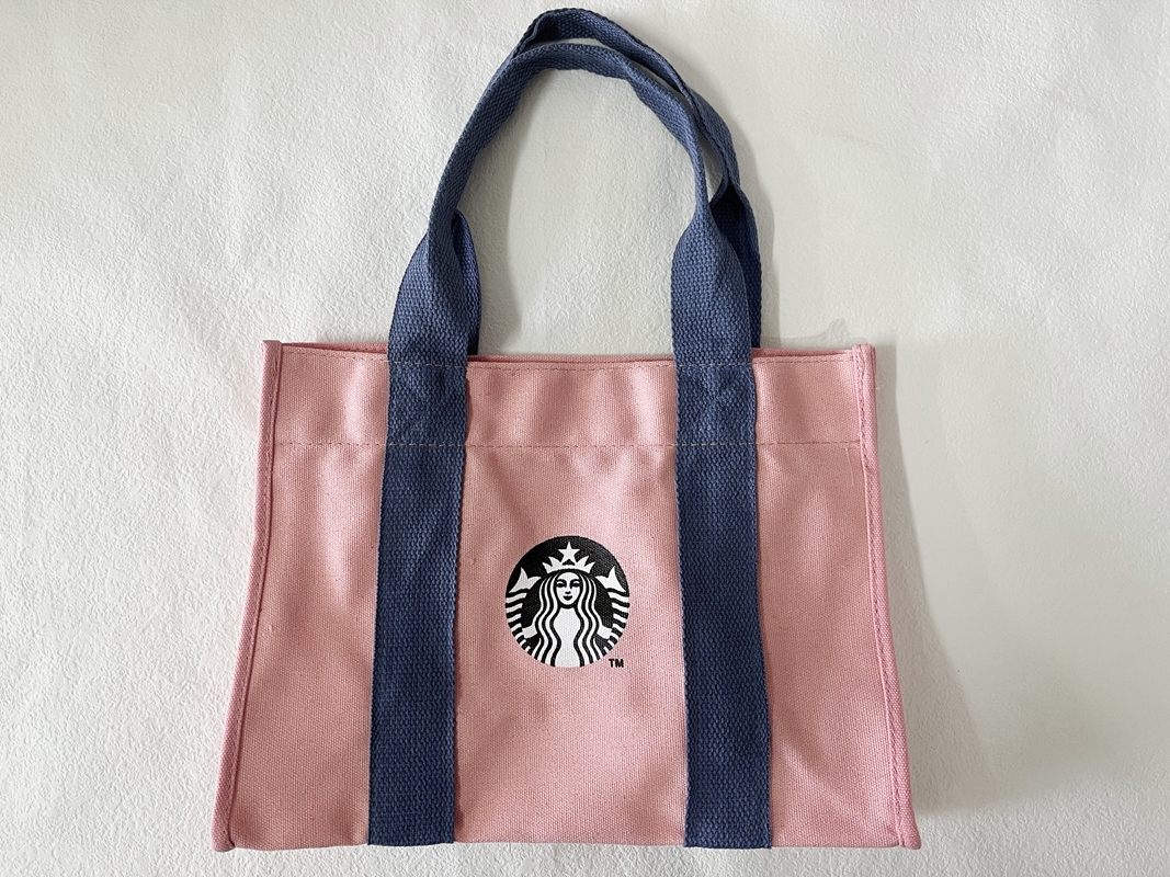 【新品】送料無料 スターバックス Starbucks 日本未発売 海外限定 キャンバス トートバッグ ピンク_画像2