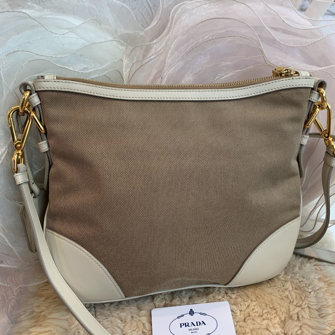 ☆超美品☆PRADA プラダ ロゴ ジャガード ショルダーバッグ