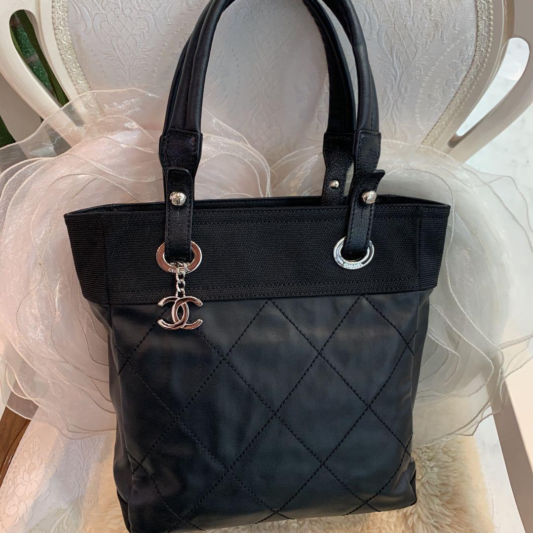 新品同様 CHANEL シャネル パリビアリッツ トートバッグ PM 黒