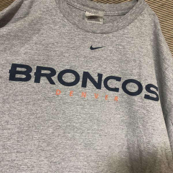 ナイキ 90s メキシコ製 NFL 半袖Tシャツ デンバーブロンコス A5 NIKE コラボ アメリカンフットボール ビンテージ スウォッシュロゴの画像2