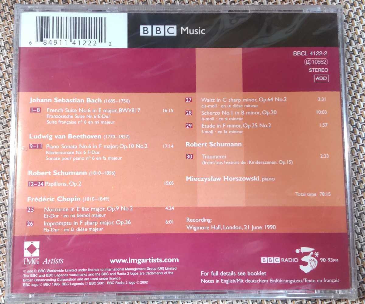 ♪horszowski ホルショフスキ【Bach・Beethoven・Schumann・Chopin】CD♪未開封品？？ BBC LEGENDS 4122-2 1990年ウィグモア・ホール_画像2