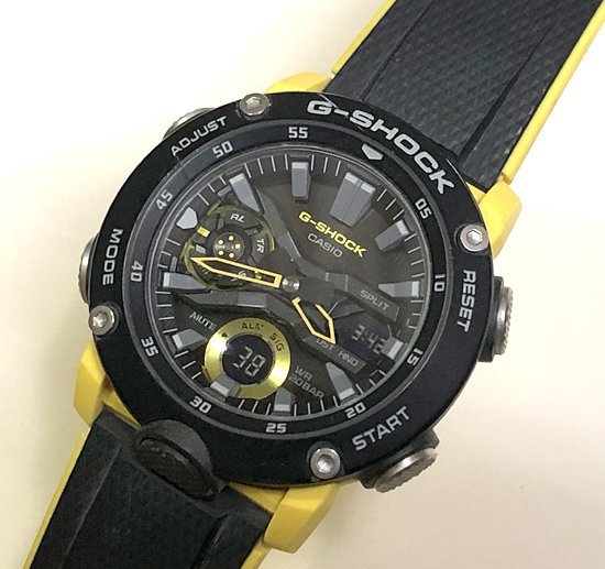カシオ G-SHOCK 5590 GA-2000 メンズ 腕時計 イエロー 黄 動作品 キズあり CASIO 札幌市白石区 白石店_画像1